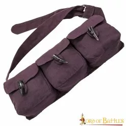 Cinturón Medieval De Lona De Algodón Con Triple Bolsa 11 Cinturón Medieval De Lona De Algodón Con Triple Bolsa -Armadura Ventas 2 142 1