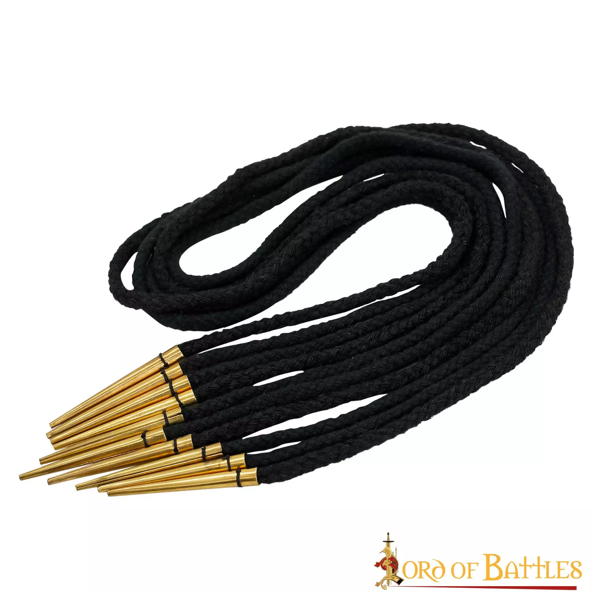 Aiglets De Latón Puro Con Cuerdas De Algodón Negro 4 Aiglets De Latón Puro Con Cuerdas De Algodón Negro - Imagen 2