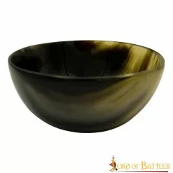 Cuenco Medieval Vikingo Accesorio Artesanal De Cuerno De Buey Auténtico