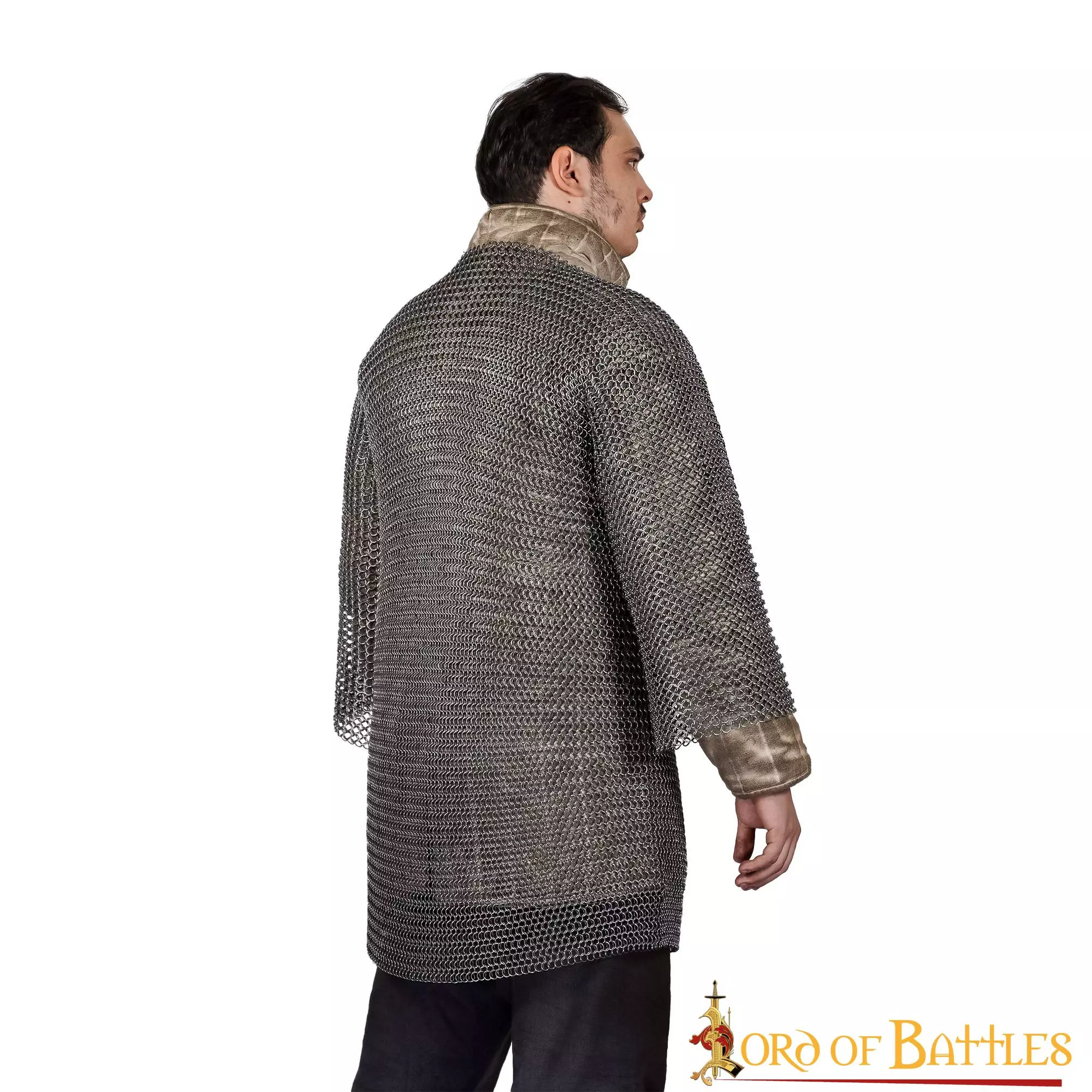 Anillo Redondo De Cota De Malla Medieval De Media Manga Haubergeon, Conificado, DI 9 Mm, Acero Para Muelles 4 Anillo Redondo De Cota De Malla Medieval De Media Manga Haubergeon, Conificado, DI 9 Mm, Acero Para Muelles - Imagen 2