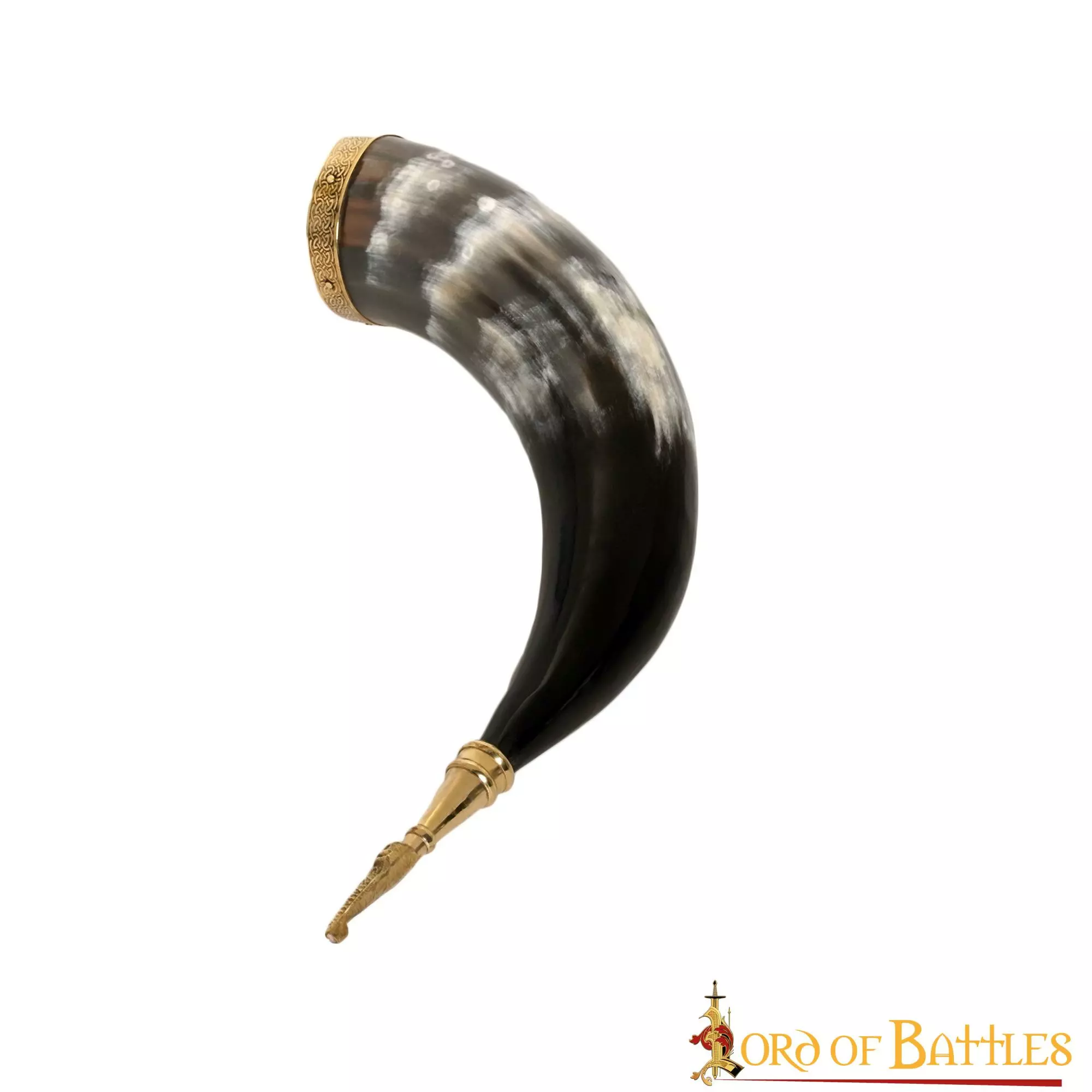 Cuerno Medieval Vikingo Para Beber Con Accesorios De Latón Cuerno De Buey Auténtico Hecho A Mano 4 Cuerno Medieval Vikingo Para Beber Con Accesorios De Latón Cuerno De Buey Auténtico Hecho A Mano - Imagen 2