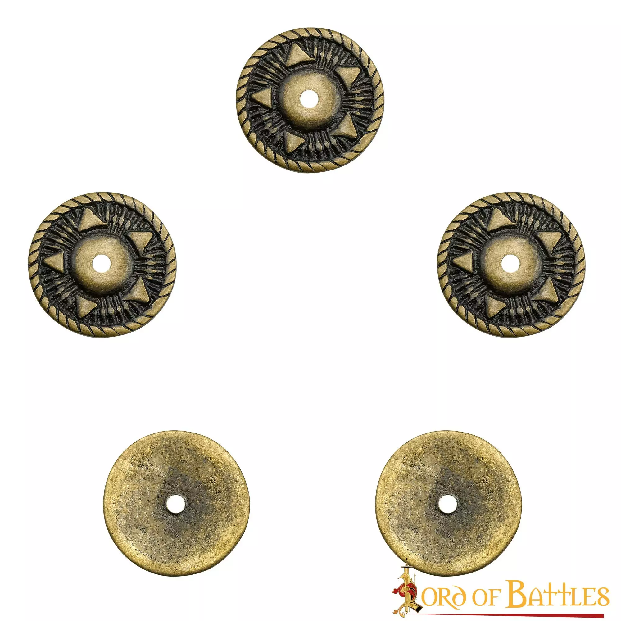 Juego De 5 Adornos De Pentáculo De Latón Antiguo Accesorio Ideal Para Cuero Y Ropa 4 Juego De 5 Adornos De Pentáculo De Latón Antiguo Accesorio Ideal Para Cuero Y Ropa - Imagen 2