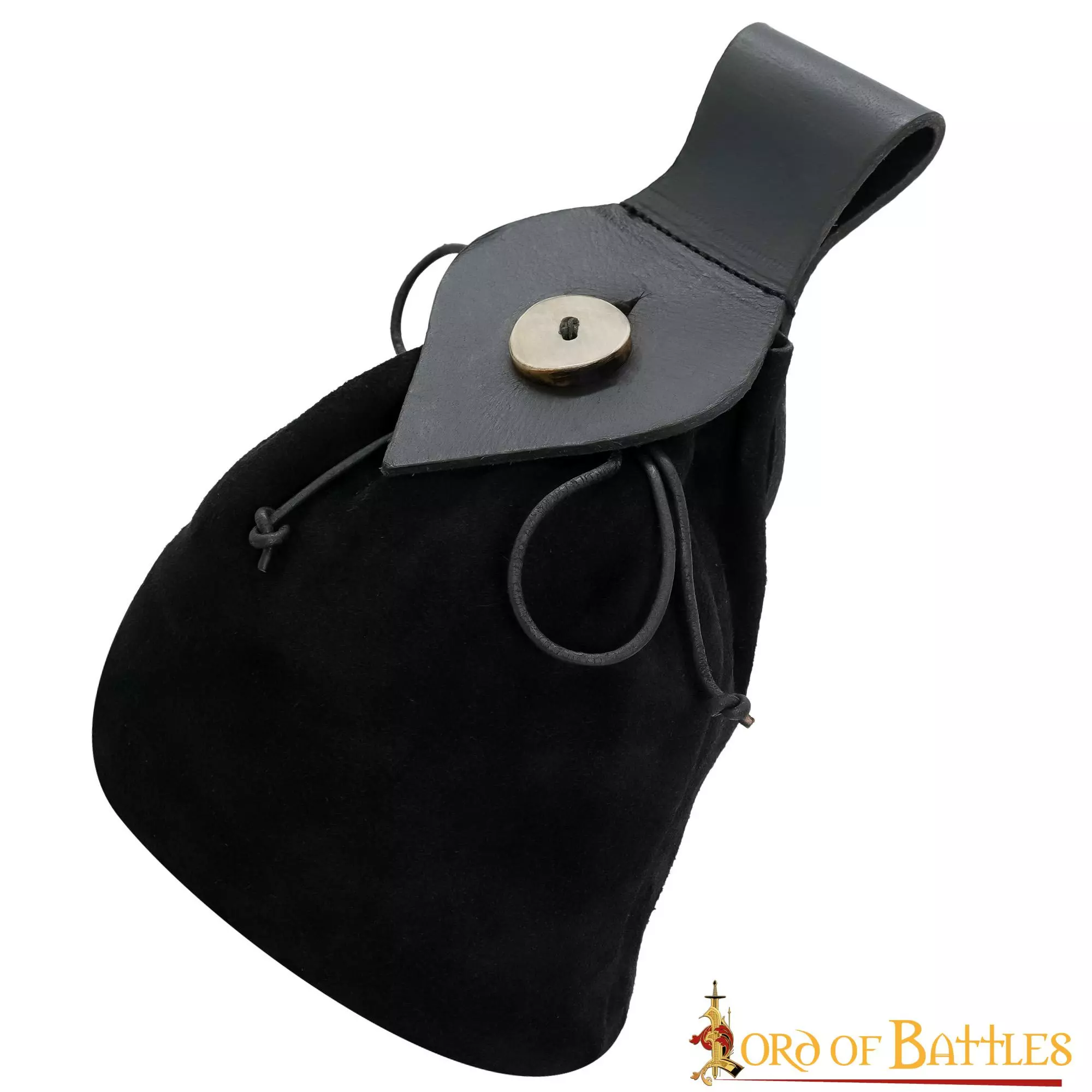 Riñonera Medieval De Cuero Con Cierre De Botón De Cuerno Auténtico 4 Riñonera Medieval De Cuero Con Cierre De Botón De Cuerno Auténtico - Imagen 2