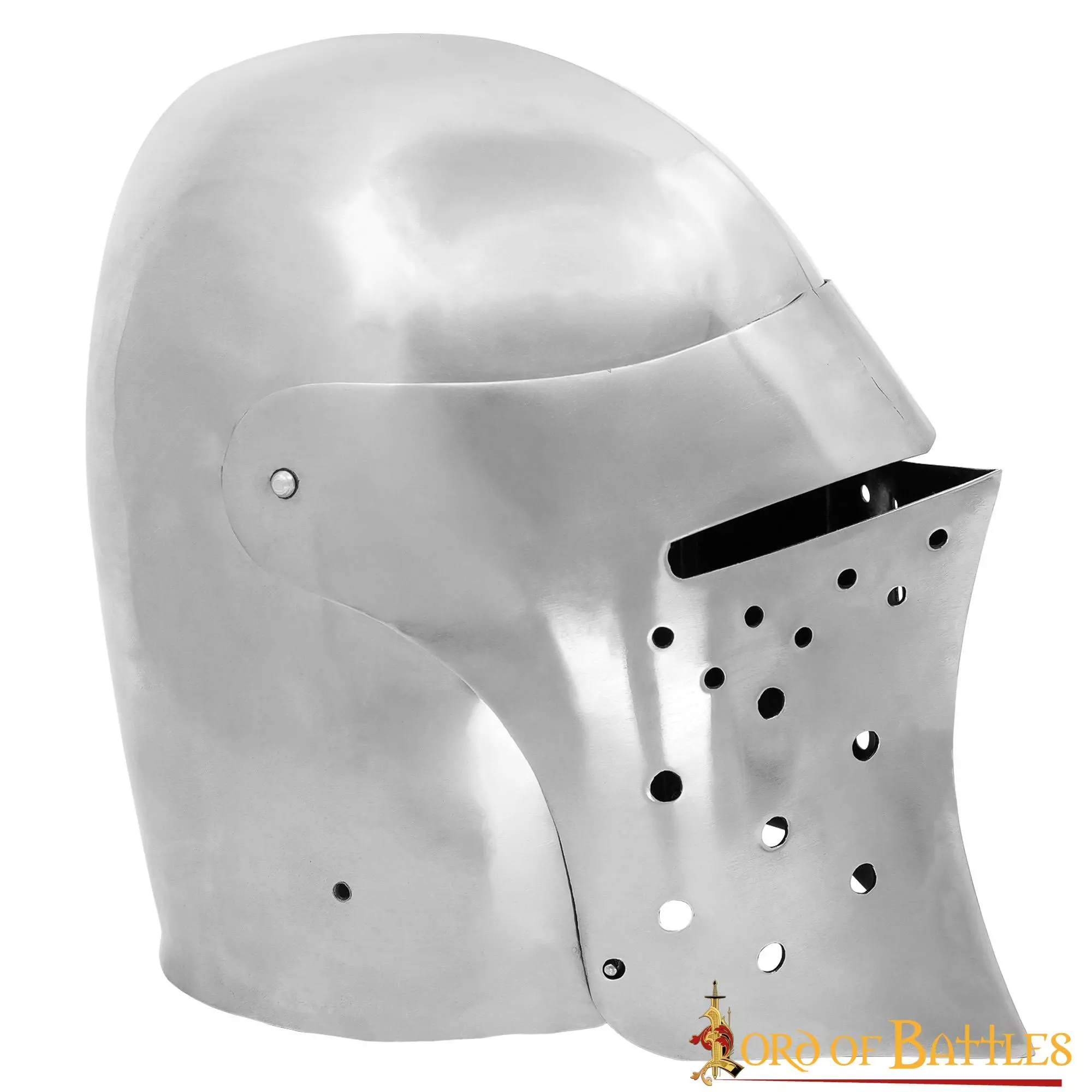 Siglo XIV Caballero Bascinet Totalmente Funcional BATTLE READY Casco De Acero Calibre 16 4 Siglo XIV Caballero Bascinet Totalmente Funcional BATTLE READY Casco De Acero Calibre 16 - Imagen 2