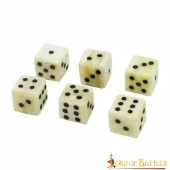 Dados Medievales Vikingos De Hueso Juego De 6 Dados Hechos A Mano De Hueso Auténtico Accesorio De Juego