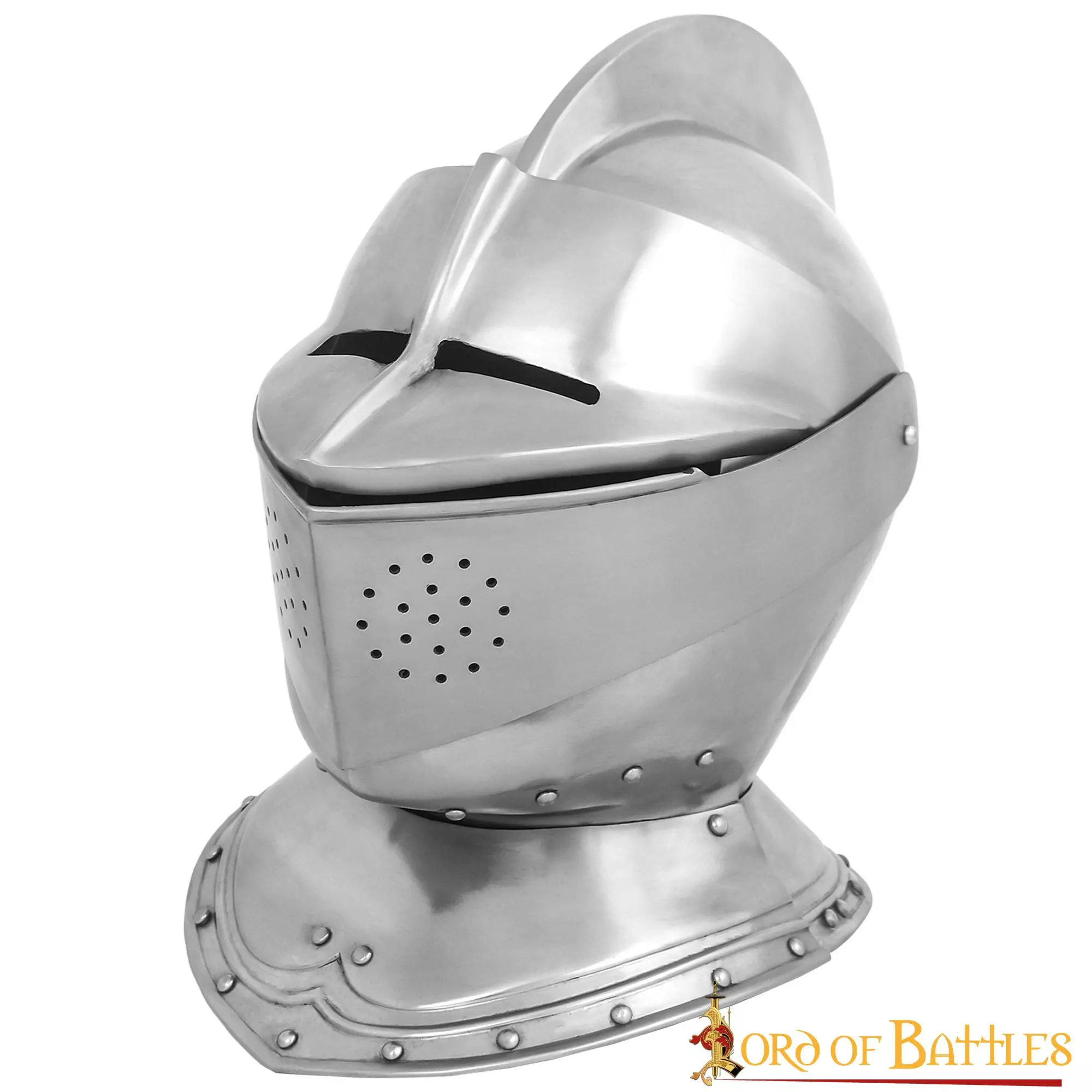 Casco Cerrado Renaissance Con Visera Móvil Bevor Integrada Calibre 16 4 Casco Cerrado Renaissance Con Visera Móvil Bevor Integrada Calibre 16 - Imagen 2