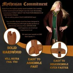 Soporte De Madera Para Espada Mythrojan (pequeño) "Simple Y Portátil" -Armadura Ventas 2 30047 template