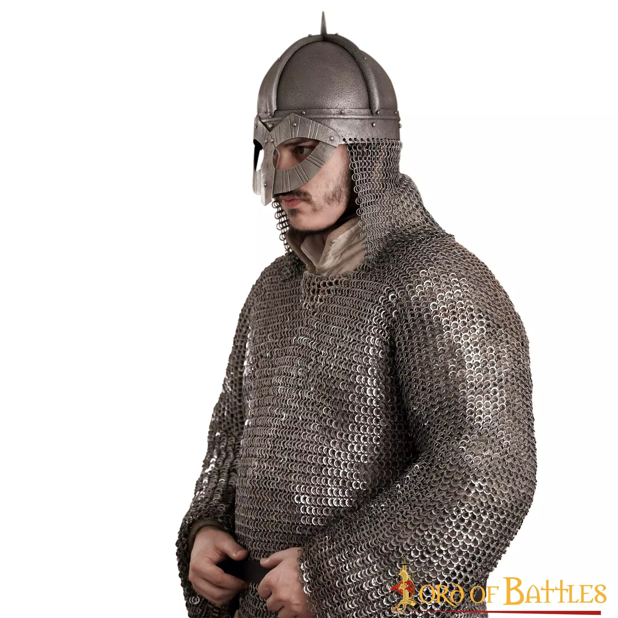 Casco Vikingo Gjermundbu De Acero Antiguo Con Forro De Cuero Auténtico Y Camaleón A Tope 4 Casco Vikingo Gjermundbu De Acero Antiguo Con Forro De Cuero Auténtico Y Camaleón A Tope - Imagen 2