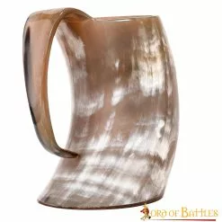 Taza De Cerveza Medieval Vikinga Hecha A Mano Con Auténtico Cuerno De Buey -Armadura Ventas 2 350