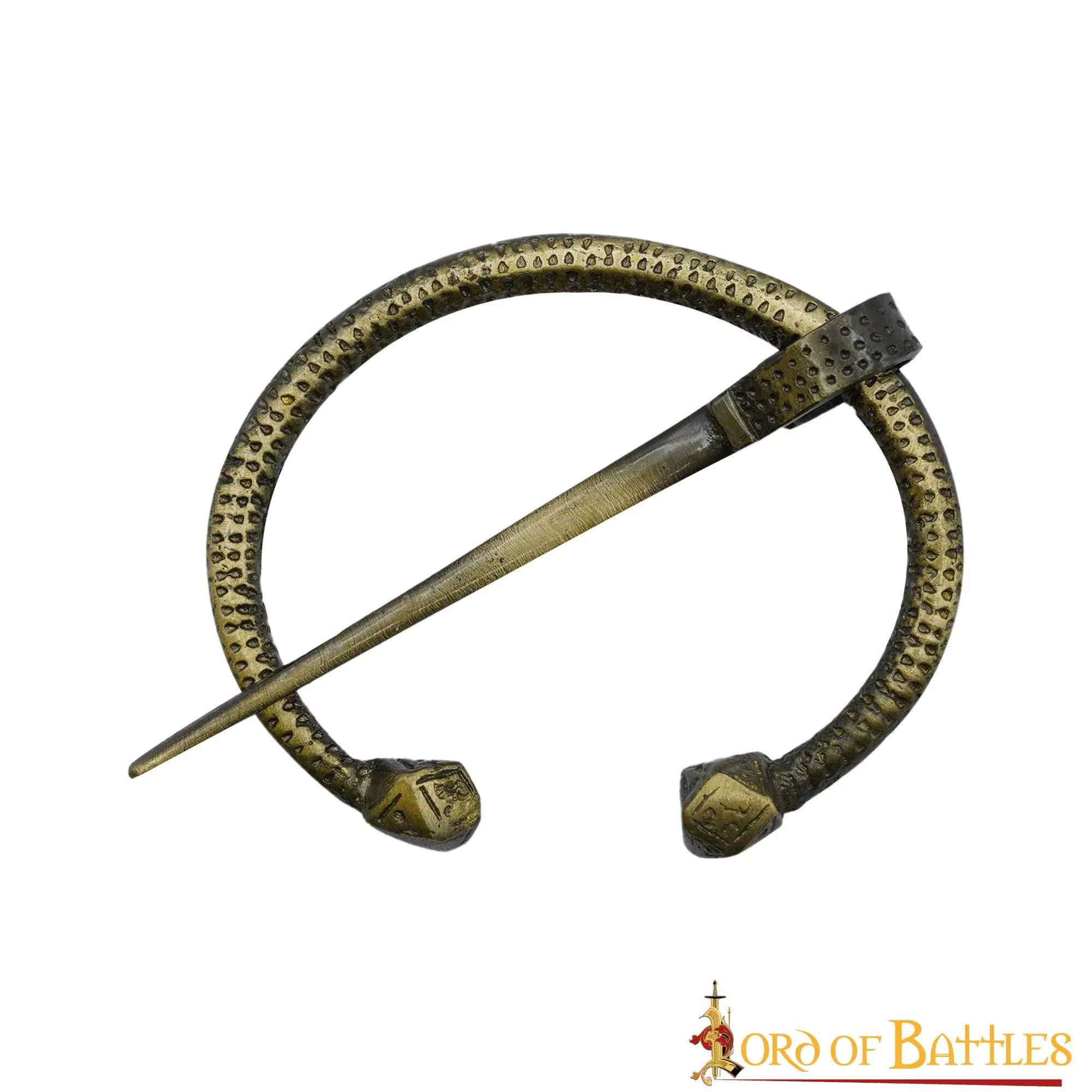 Intrincado Broche De Latón Antiguo Penannular Accesorio Funcional Para Ropa 4 Intrincado Broche De Latón Antiguo Penannular Accesorio Funcional Para Ropa - Imagen 2