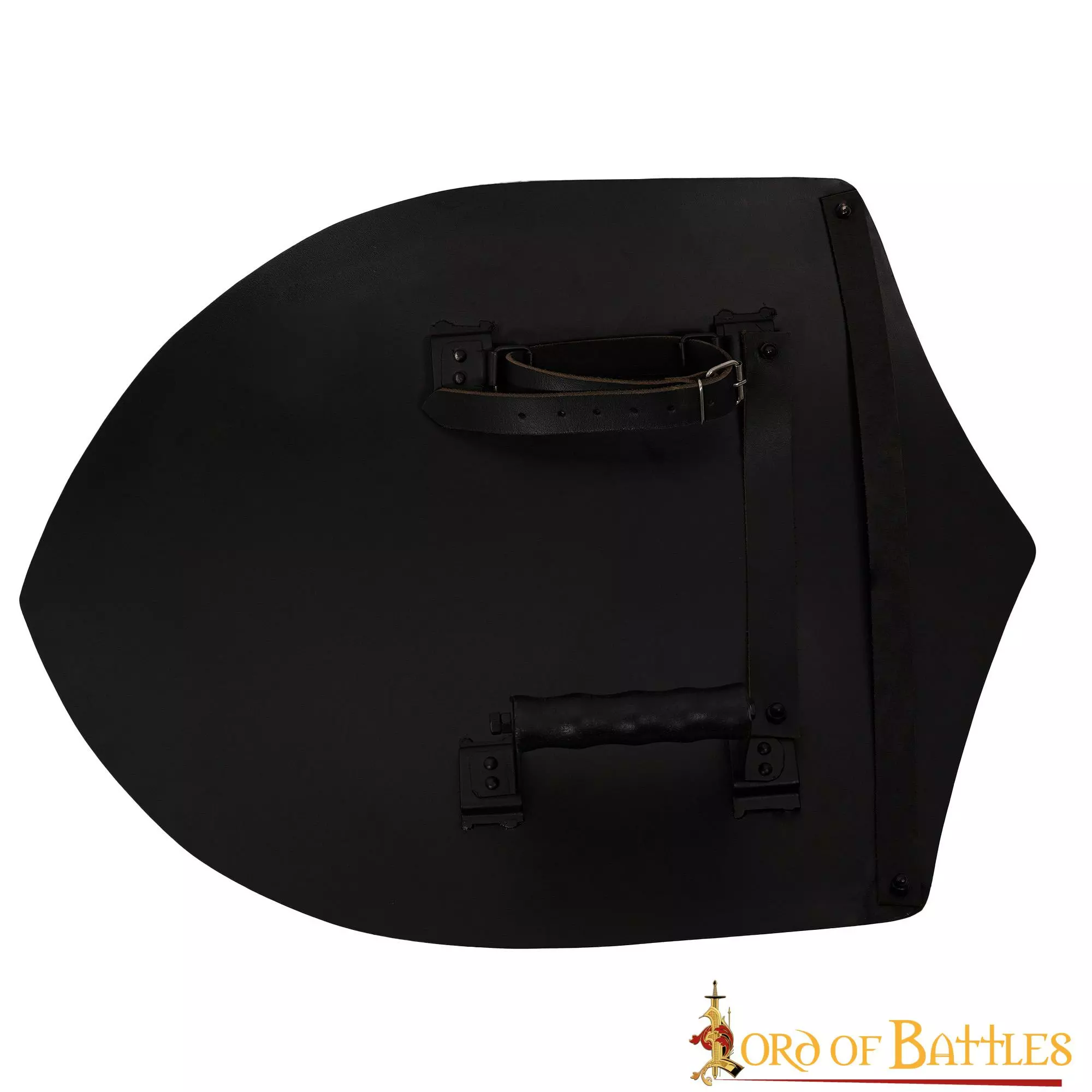 Escudo Medieval Templario Negro Escudo De Acero Personalizable 4 Escudo Medieval Templario Negro Escudo De Acero Personalizable - Imagen 2