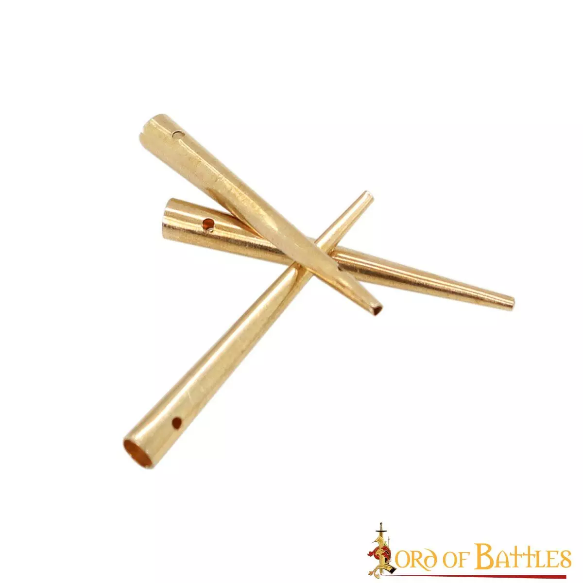 Juego De 10 Aiguetas Medievales De Latón Macizo Puro 4 Juego De 10 Aiguetas Medievales De Latón Macizo Puro - Imagen 2