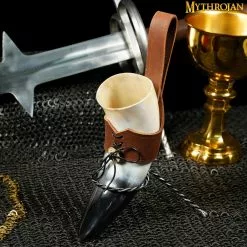 Mythrojan Hand Forged Drinking Horn Twisted Rack : Soporte De Hierro Para Cuerno De Cerveza De Hidromiel Medieval Y Vikingo -Armadura Ventas 2 DSC01364 2