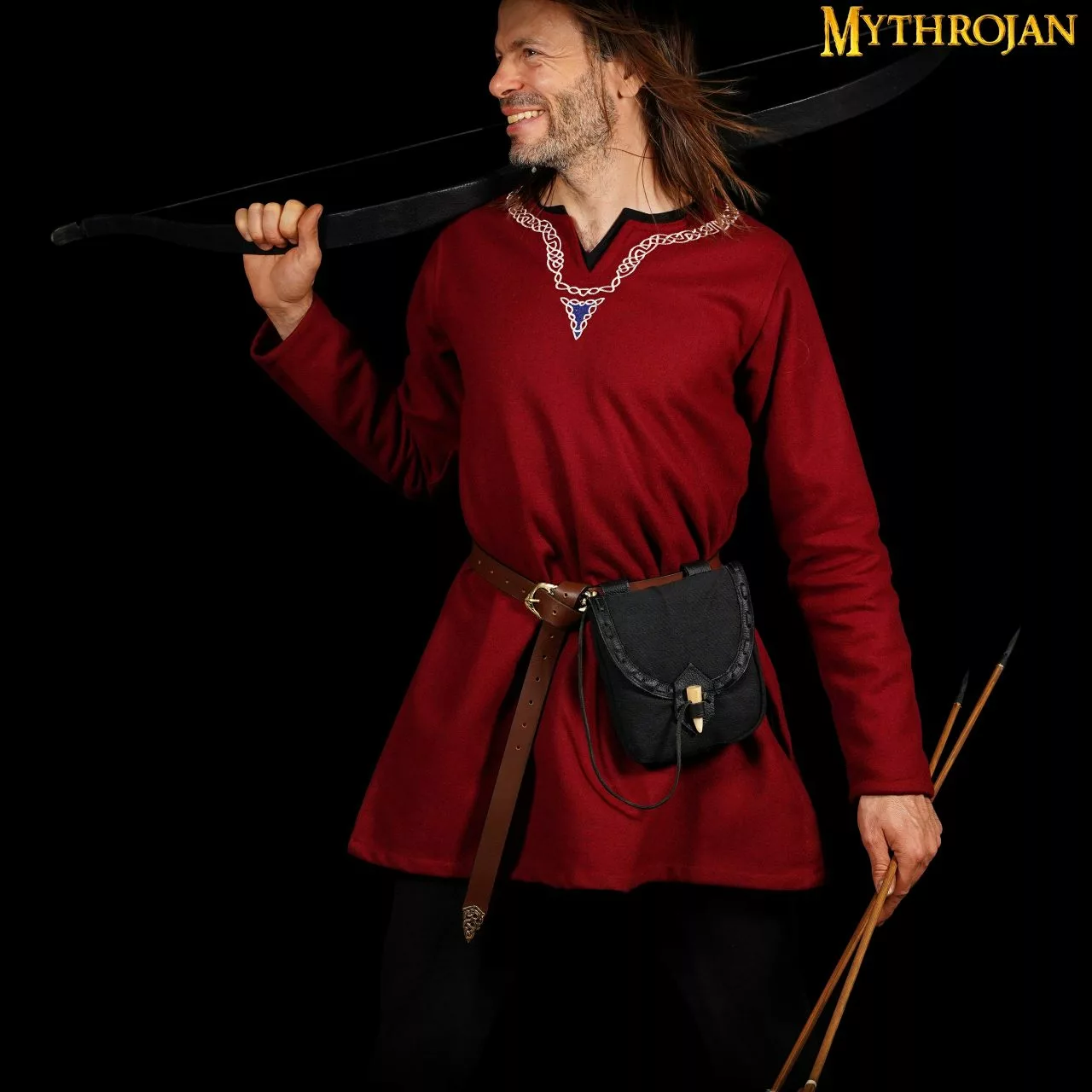 Riñonera Mythrojan "The Adventurer's" Con Cierre De Cuerno, Ideal Para Representaciones LARP SCA Y Ferias Ren, Cuero De Plena Flor Y Lienzo Tejido A Mano, 8"×7". 4 Riñonera Mythrojan "The Adventurer's" Con Cierre De Cuerno, Ideal Para Representaciones LARP SCA Y Ferias Ren, Cuero De Plena Flor Y Lienzo Tejido A Mano, 8"×7". - Imagen 2