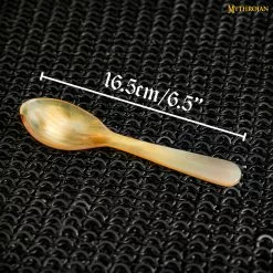 Mythrojan 4pcs Cucharas De Cuerno De Búfalo Acabado Pulido Hecho A Mano De Cuerno De Buey Genuino Accesorio De Cuerno Totalmente Funcional Para Recreaciones -Armadura Ventas 2 DSC08277