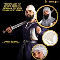 GORRA DE LONA MEDIEVAL Mythrojan : Cofia De Algodón Suave Y Resistente 100% Para Su Próximo Disfraz -Armadura Ventas 2 Edited 0002 Group 3 copy 1