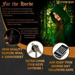 Mythrojan "For The Horde" Bolsa De Lana Con Cordón Para Cinturón: Monedero Accesorio Para Disfraces, Negro, 8"×6.5" -Armadura Ventas 2 elf ocre4 1