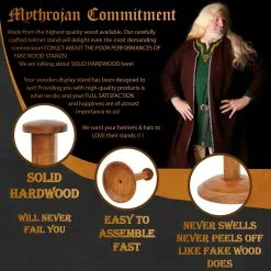 Mythrojan Soporte De Madera Casco Sólido Medieval Romano Vikingo Casco Display Stand Máscara Display Templario Spartan Cosplay LARP Caballero Stand Marrón 11 Mythrojan Soporte De Madera Casco Sólido Medieval Romano Vikingo Casco Display Stand Máscara Display Templario Spartan Cosplay LARP Caballero Stand Marrón -Armadura Ventas 2 helmet stand template 1