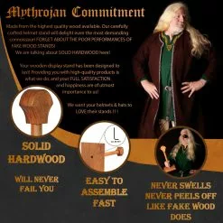 Soporte De Madera Para Casco Mythrojan En Acabado Natural Y Negro -Armadura Ventas 2 helmet stand template 7