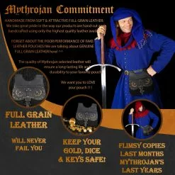 BOLSA MITROJANA MEDIEVAL TARDÍA Histórica Del Siglo XIV-XV BOLSA DE BOLLO 10"×10". -Armadura Ventas 2 leather bag template 17