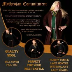 Mythrojan Túnica De Lana Bordada Vikingos Medieval Vikingos LARP Lana -Armadura Ventas 2 tunic WOOL