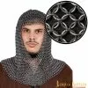 Medieval Chainmail Capucha V Cara Coif Acero Butted Anillos Redondos 2 Medieval Chainmail Capucha V Cara Coif Acero Butted Anillos Redondos -Armadura Ventas 2. Butted Mild Steel