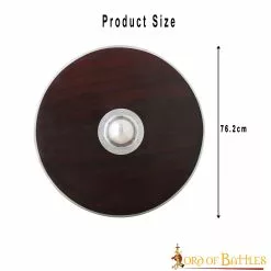 Guerrero Vikingo Oscuro Escudo Funcional De Madera Con Umbo De Acero -Armadura Ventas 2114 3