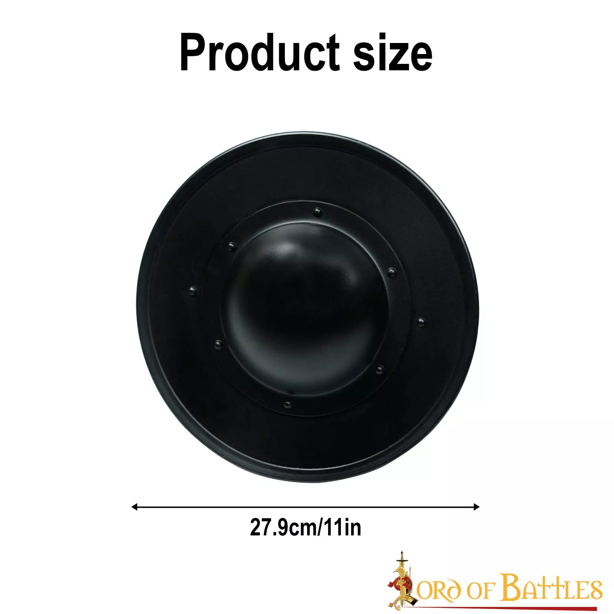 Esgrima Medieval Buckler Ennegrecido Escudo De Acero Funcional 5 Esgrima Medieval Buckler Ennegrecido Escudo De Acero Funcional - Imagen 3