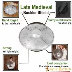 Escudo Medieval Redondo De Acero Funcional Hecho A Mano 11 Escudo Medieval Redondo De Acero Funcional Hecho A Mano -Armadura Ventas 2125 pattern1