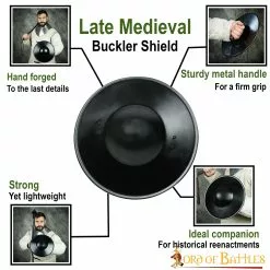 Escudo Medieval De Acero Hecho A Mano -Armadura Ventas 2132BK16 pattern 1