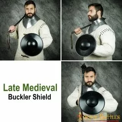 Escudo Medieval De Acero Hecho A Mano -Armadura Ventas 2132BK16 pattern 2