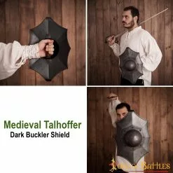 Escudo Medieval Talhoffer Dark Buckler Esgrima -Armadura Ventas 2133N pattern 2