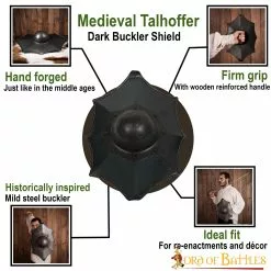 Escudo Medieval Talhoffer Dark Buckler Esgrima -Armadura Ventas 2133N pattern1