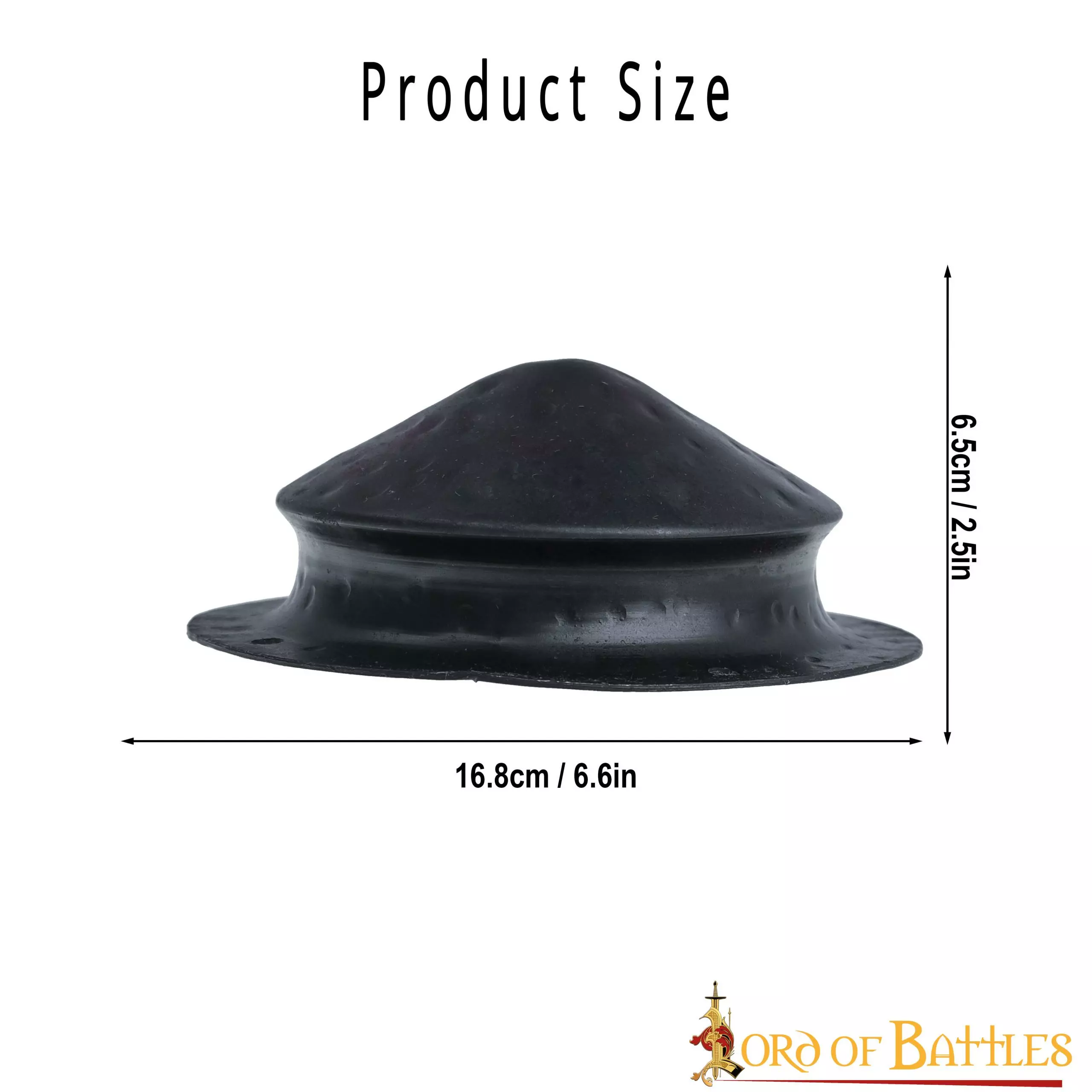 Escudo Medieval Cónico De Acero Forjado A Mano De Calibre 16 5 Escudo Medieval Cónico De Acero Forjado A Mano De Calibre 16 - Imagen 3