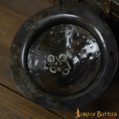 Escudo Medieval Cónico De Acero Forjado A Mano De Calibre 16 13 Escudo Medieval Cónico De Acero Forjado A Mano De Calibre 16 -Armadura Ventas 2194 06