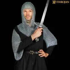 Mythrojan Camisa De Cota De Malla Con Cofia Medieval Caballero Armor Costume - Zinc Polish 9 Mythrojan Camisa De Cota De Malla Con Cofia Medieval Caballero Armor Costume - Zinc Polish -Armadura Ventas 22 1