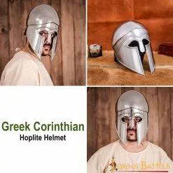 Casco Griego Hoplita Corintio De Acero Con Forro De Cuero -Armadura Ventas 2205 pattern 2 2