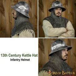 Casco De Infantería Del Siglo XIII-XIV Con Forro De Cuero Calibre 16 12 Casco De Infantería Del Siglo XIII-XIV Con Forro De Cuero Calibre 16 -Armadura Ventas 2212PL16 Pattern 2 1 scaled 1