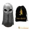 Casco De Gafas Vikingo Con Coraza De Cota De Malla De 16 Calibre -Armadura Ventas 2215PL16 1 1