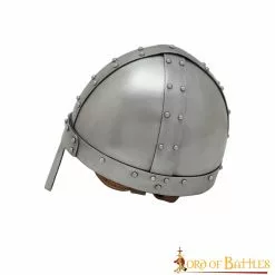 Casco Medieval Normando Nasal De Acero Con Forro De Cuero Calibre 16 -Armadura Ventas 2216 2