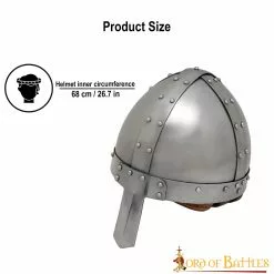 Casco Medieval Normando Nasal De Acero Con Forro De Cuero Calibre 16 -Armadura Ventas 2216 3