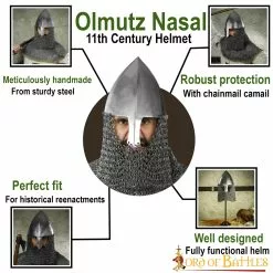 Casco Nasal Olmutz Del Siglo XI Con Coraza De Cota De Malla Calibre 12 11 Casco Nasal Olmutz Del Siglo XI Con Coraza De Cota De Malla Calibre 12 -Armadura Ventas 2222p12C pattern 1