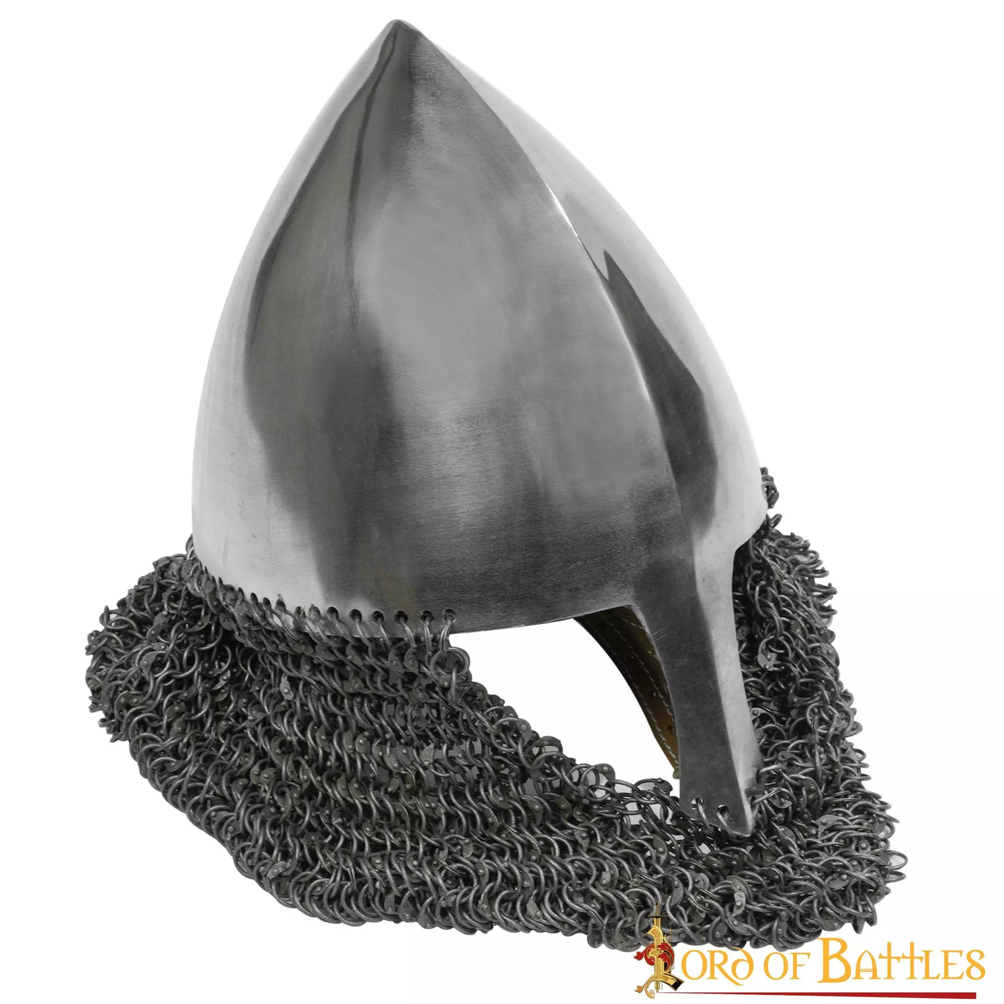 Casco Nasal Olmutz Del Siglo XI Con Coraza De Cota De Malla Calibre 12 4 Casco Nasal Olmutz Del Siglo XI Con Coraza De Cota De Malla Calibre 12 - Imagen 2