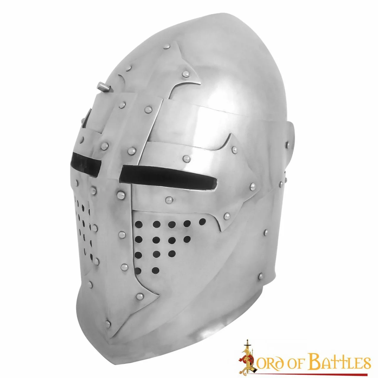 Bascinet Medieval Del Siglo XIV Con Visera De Caballero Calibre 16 5 Bascinet Medieval Del Siglo XIV Con Visera De Caballero Calibre 16 - Imagen 3