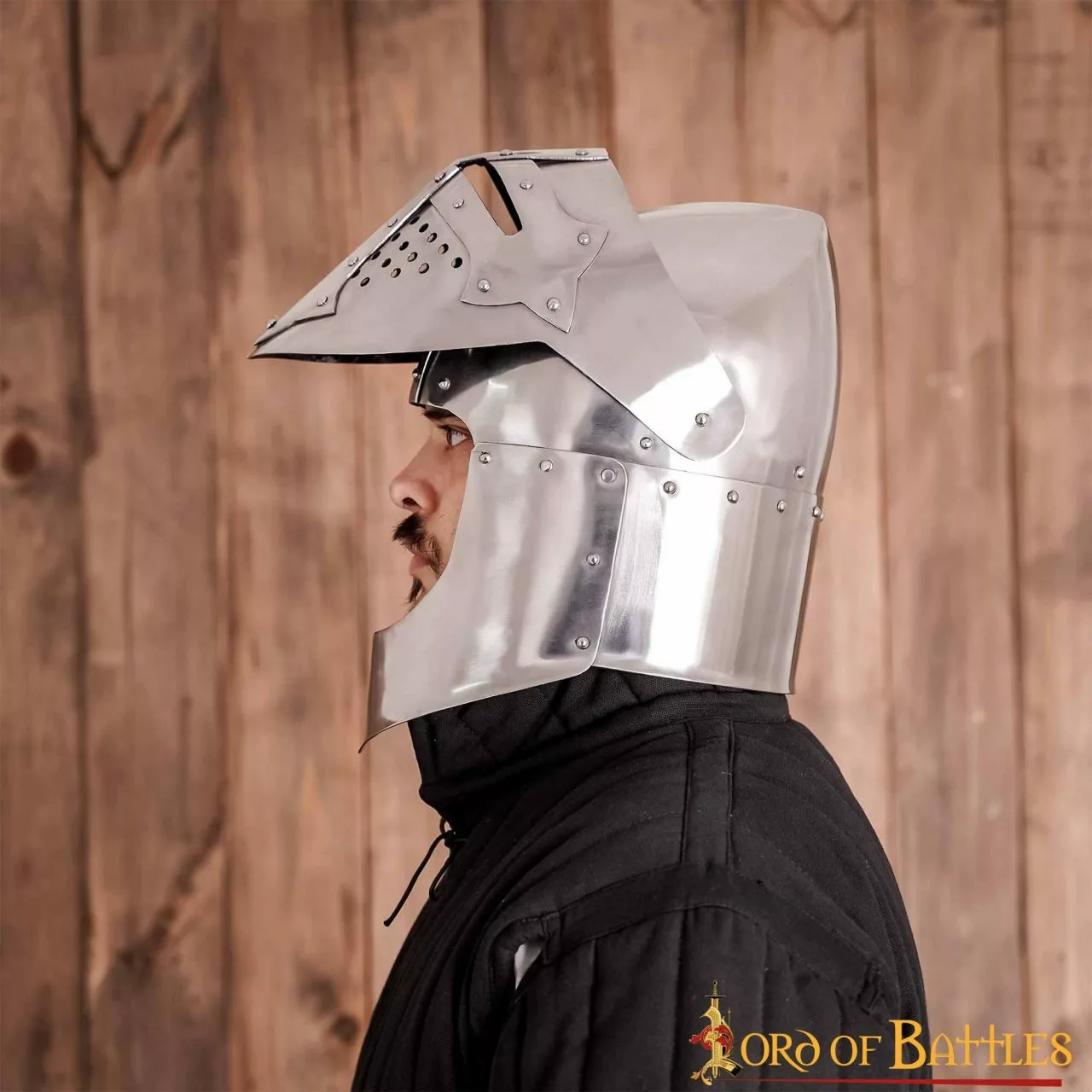 Bascinet Medieval Del Siglo XIV Con Visera De Caballero Calibre 16 8 Bascinet Medieval Del Siglo XIV Con Visera De Caballero Calibre 16 - Imagen 6