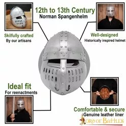 Casco De Caballero Normando Spangenhelm Del Siglo XII-XIII Calibre 16 -Armadura Ventas 2228 pattern 1