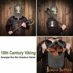 Siglo X Vikingo Varangian Rus Eslava Gnezdovo Casco Con Butted Chainmail Camail 16 Calibre -Armadura Ventas 2240A pattern2