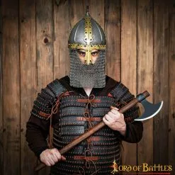 Siglo X Vikingo Varangian Rus Eslava Gnezdovo Casco Con Butted Chainmail Camail 16 Calibre -Armadura Ventas 2240A 3