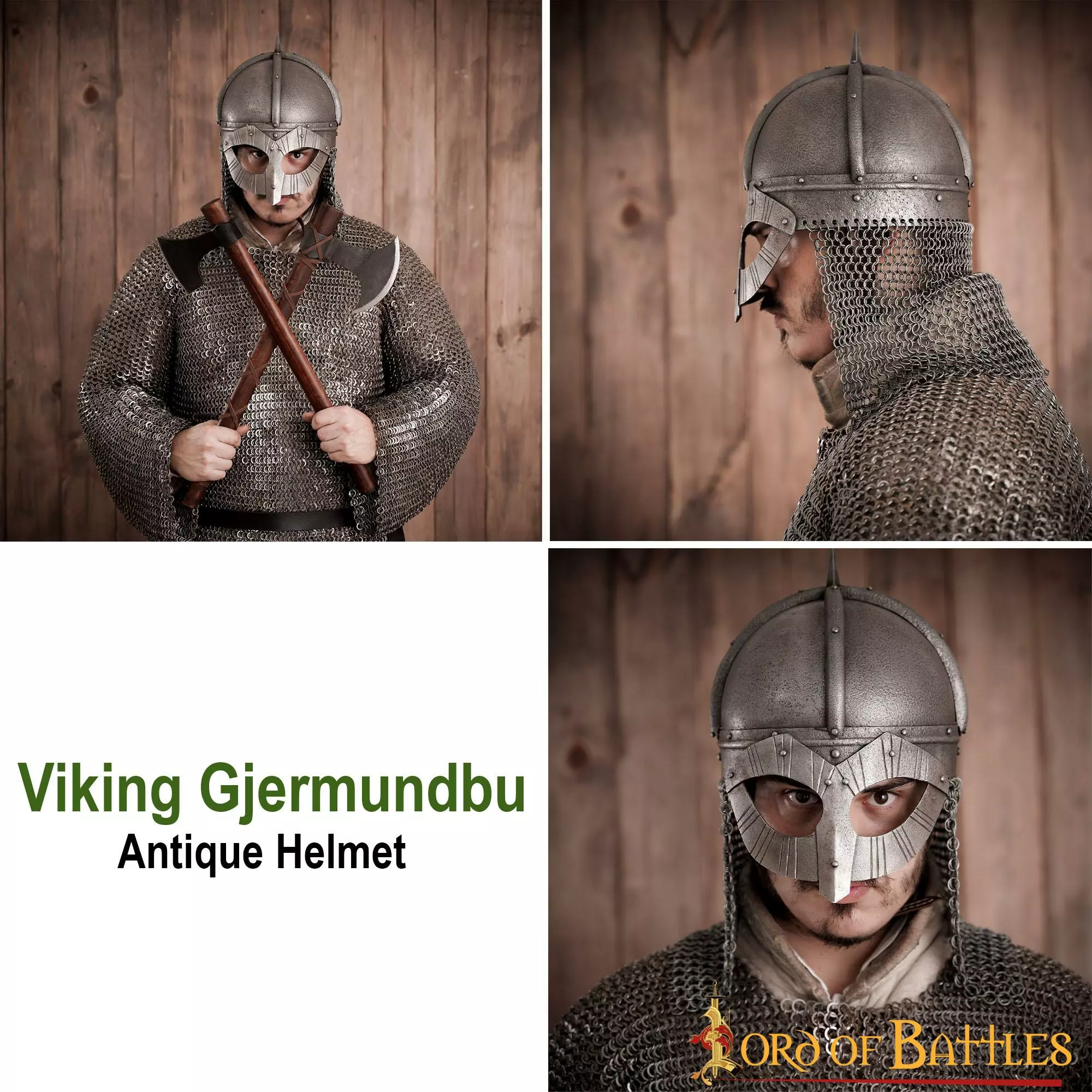 Casco Vikingo Gjermundbu De Acero Antiguo Con Forro De Cuero Auténtico Y Camaleón A Tope 7 Casco Vikingo Gjermundbu De Acero Antiguo Con Forro De Cuero Auténtico Y Camaleón A Tope - Imagen 5