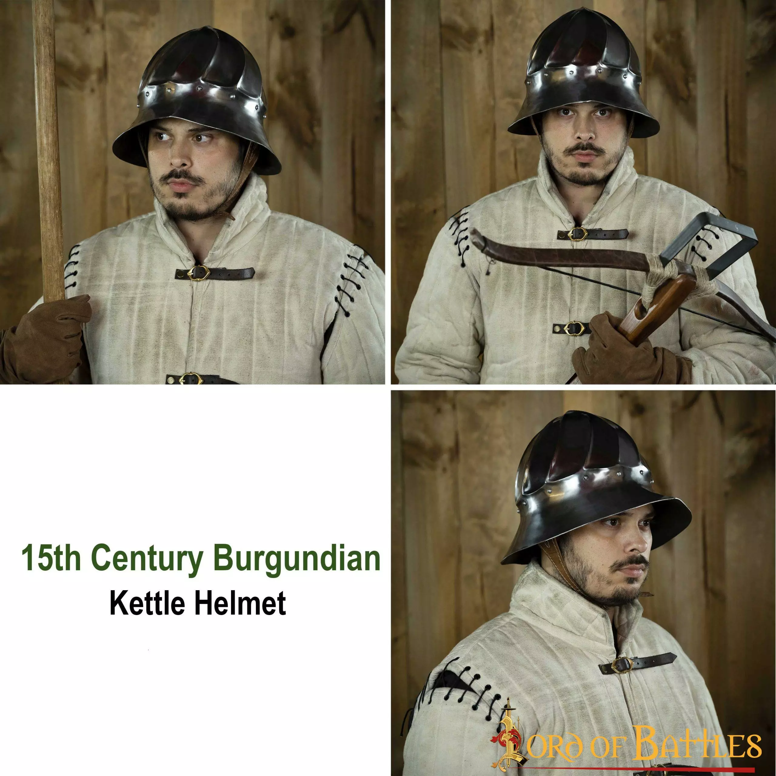 Casco Borgoñón De Caldera Casco Históricamente Exacto Del Siglo XV Calibre 16 7 Casco Borgoñón De Caldera Casco Históricamente Exacto Del Siglo XV Calibre 16 - Imagen 5